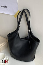 Idle Style Fashion Light Retro Pu Soft Leather Large Capacity Commuter Shoulder Bag