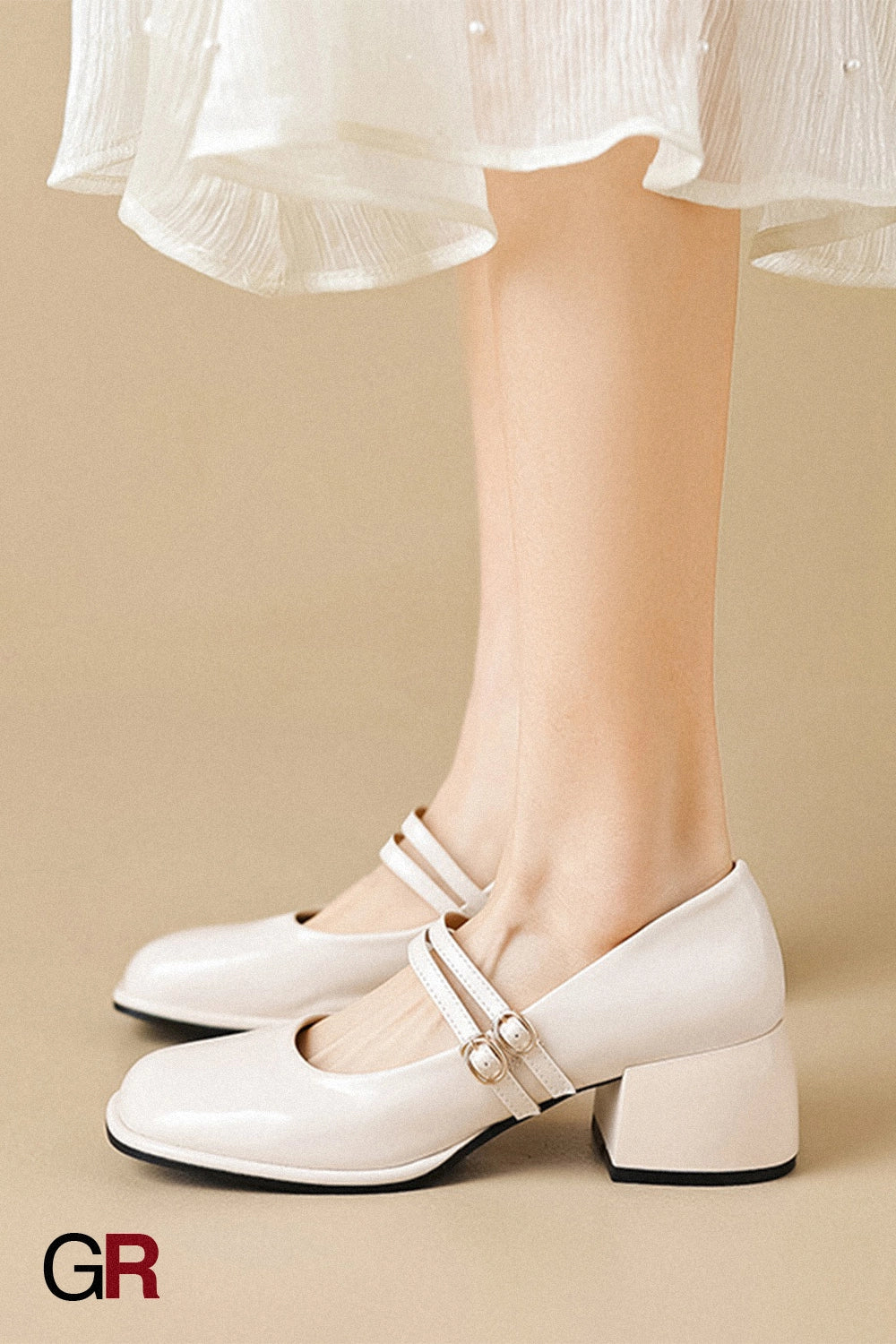 Amélie Double Strap Heels