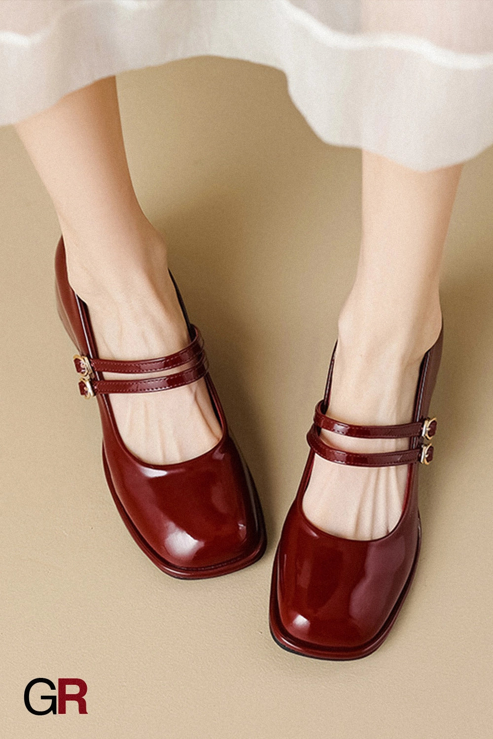 Amélie Double Strap Heels