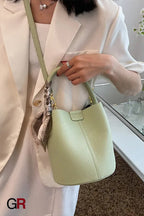Lychee Pattern Textured Handbag Women's Bag Western Style