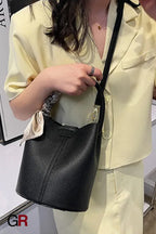 Lychee Pattern Textured Handbag Women's Bag Western Style