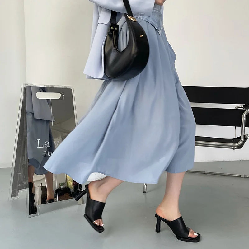 Urban Square Toe High Heel Sandals - GlamoROZ