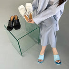Urban Square Toe High Heel Sandals - GlamoROZ
