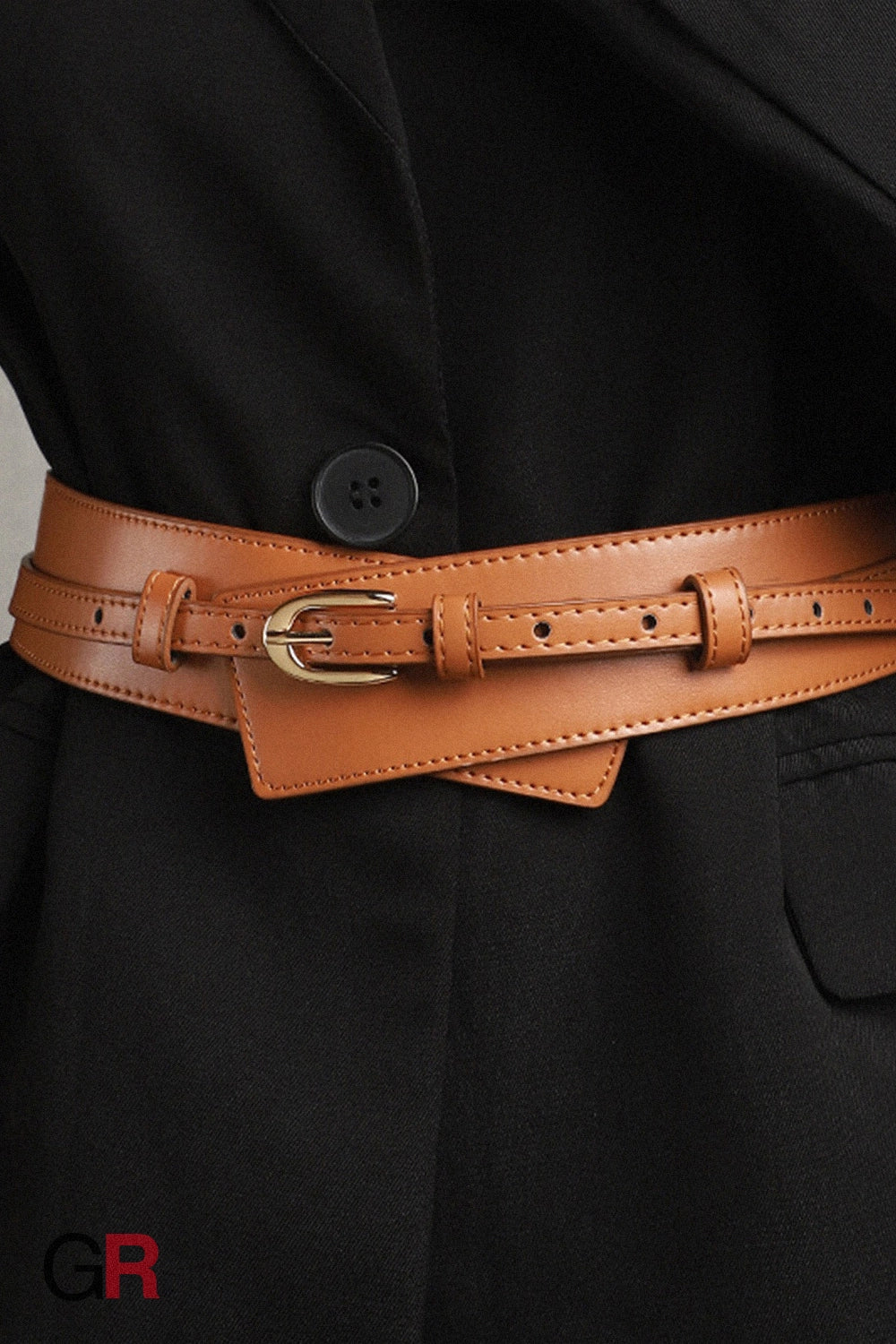 DUAL STRAP TAN BELT