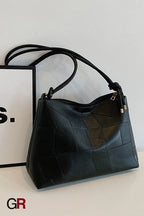 Portable One Shoulder Retro Large Capacity Fashion Solid Color Casual Tote Bag