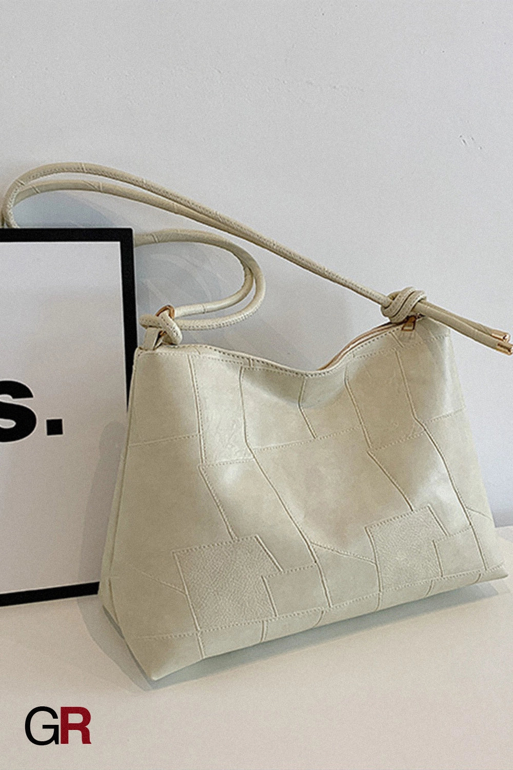 Portable One Shoulder Retro Large Capacity Fashion Solid Color Casual Tote Bag
