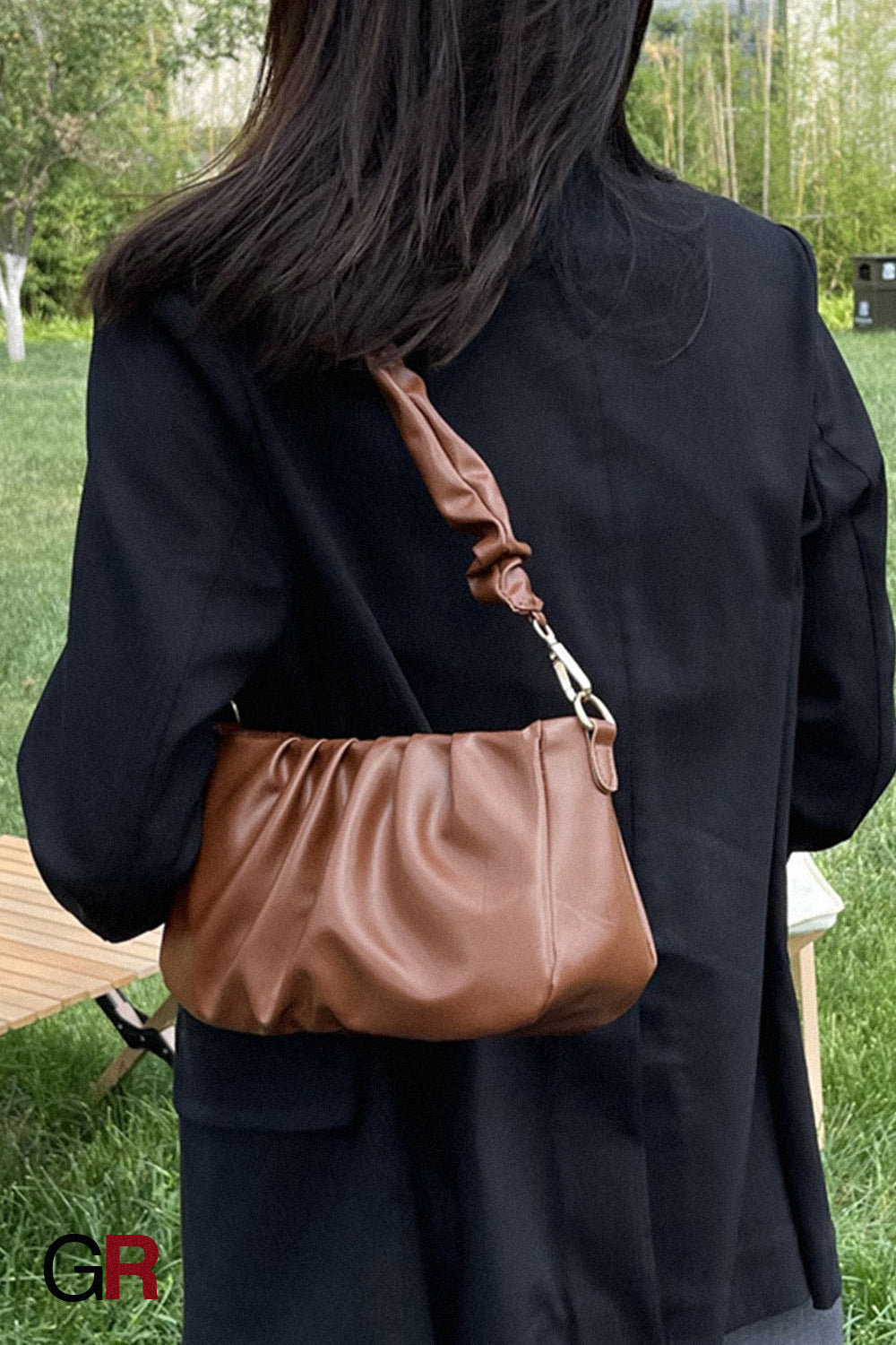 Fashionable Pleated Cloud Casual Fashionable Simple Texture Underarm Shoulder Bag