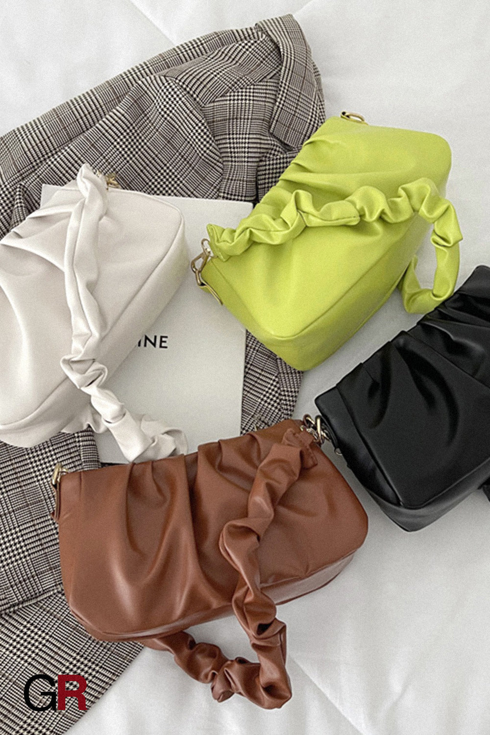 Fashionable Pleated Cloud Casual Fashionable Simple Texture Underarm Shoulder Bag