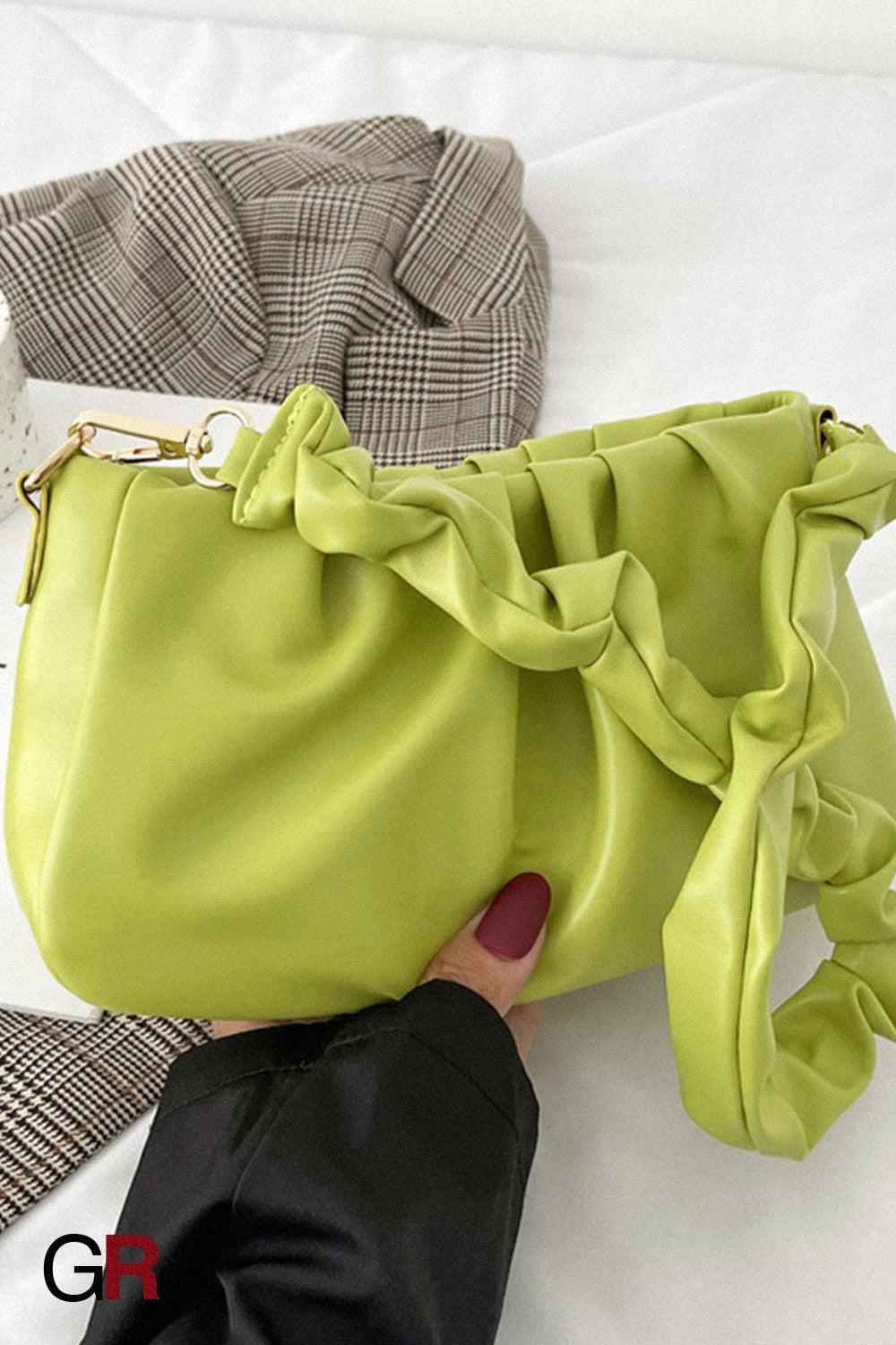 Fashionable Pleated Cloud Casual Fashionable Simple Texture Underarm Shoulder Bag
