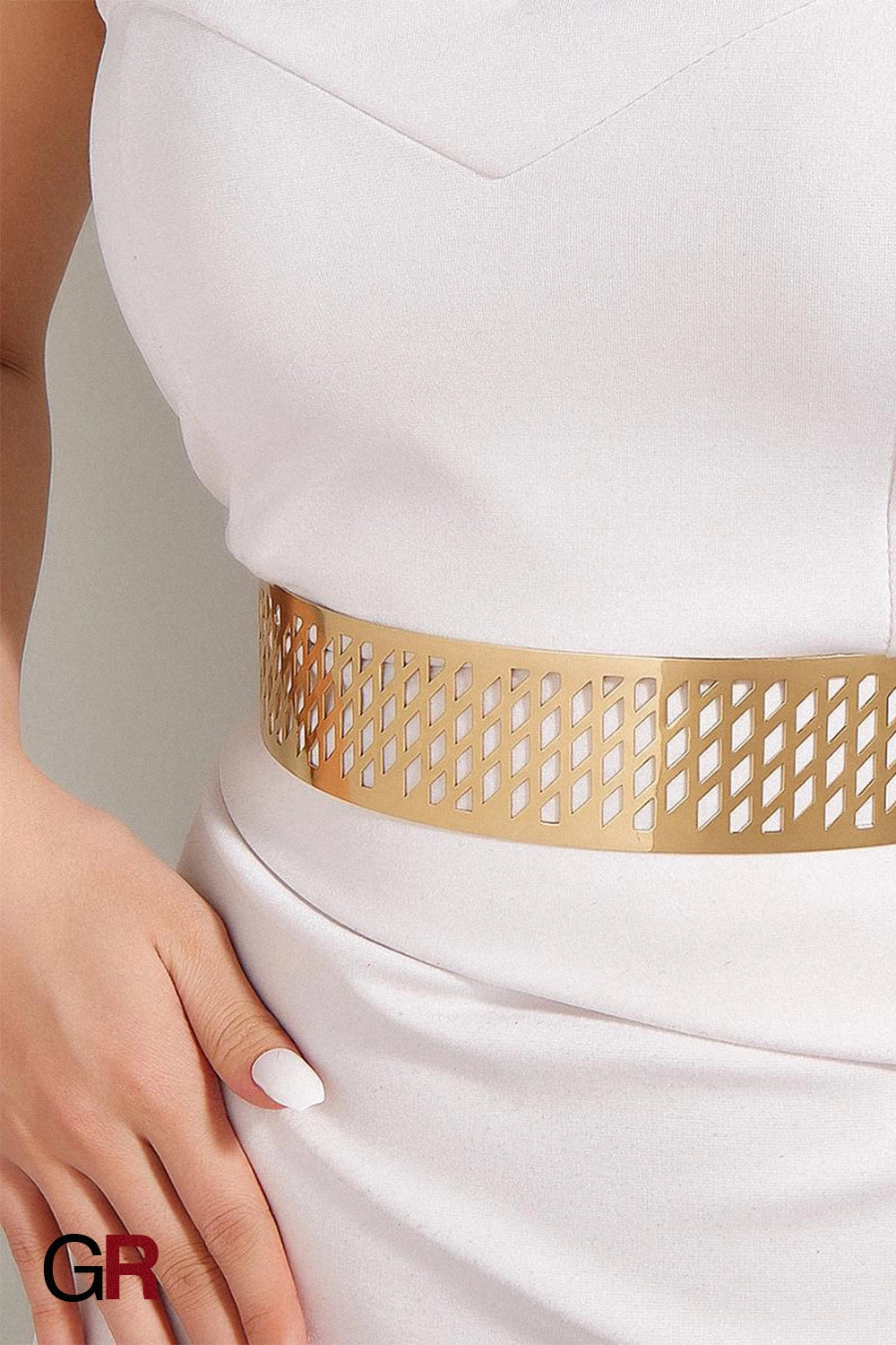 MONACO CUTOUT METALLIC BELT