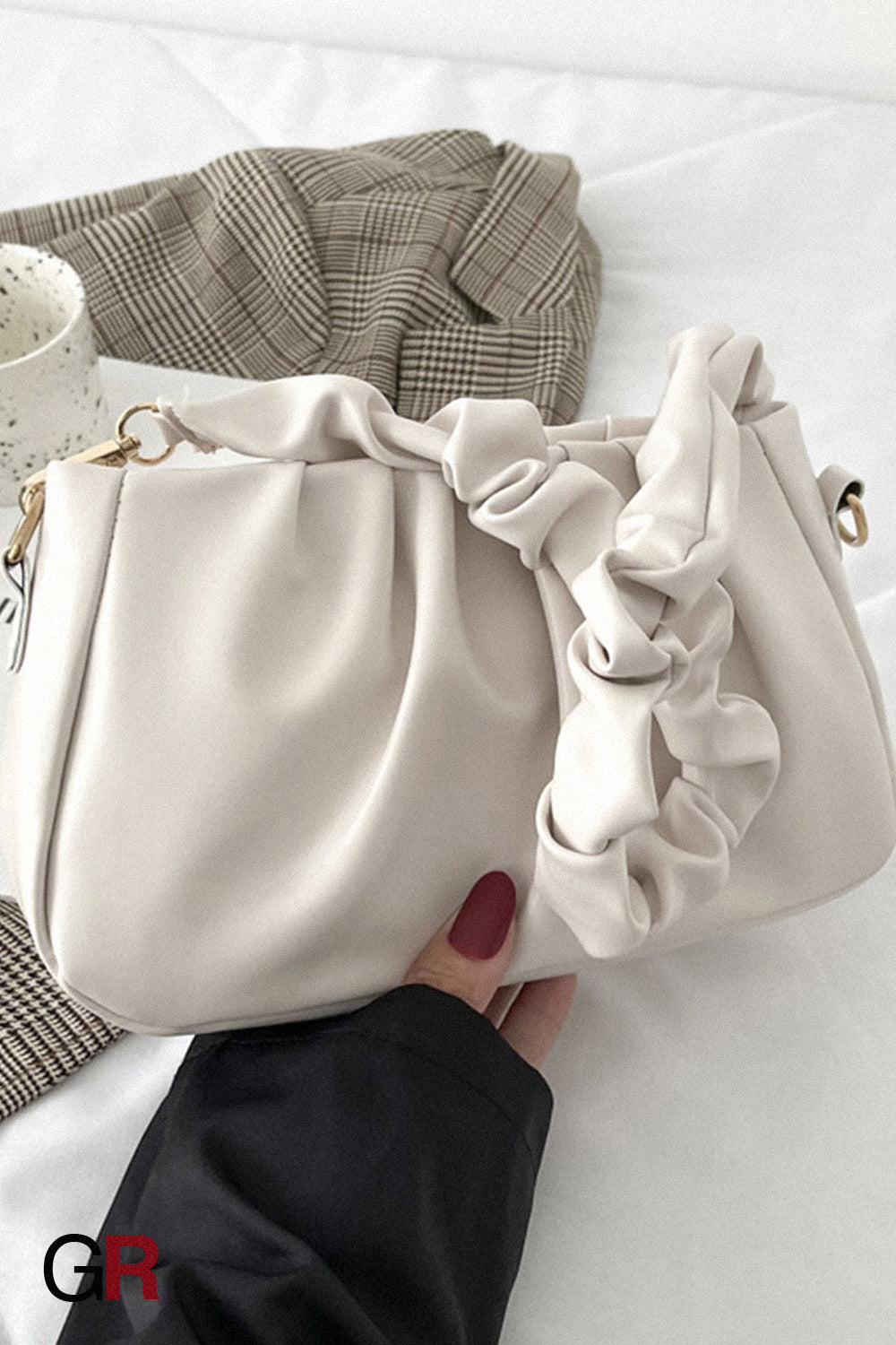 Fashionable Pleated Cloud Casual Fashionable Simple Texture Underarm Shoulder Bag