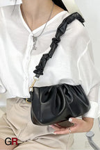 Fashionable Pleated Cloud Casual Fashionable Simple Texture Underarm Shoulder Bag