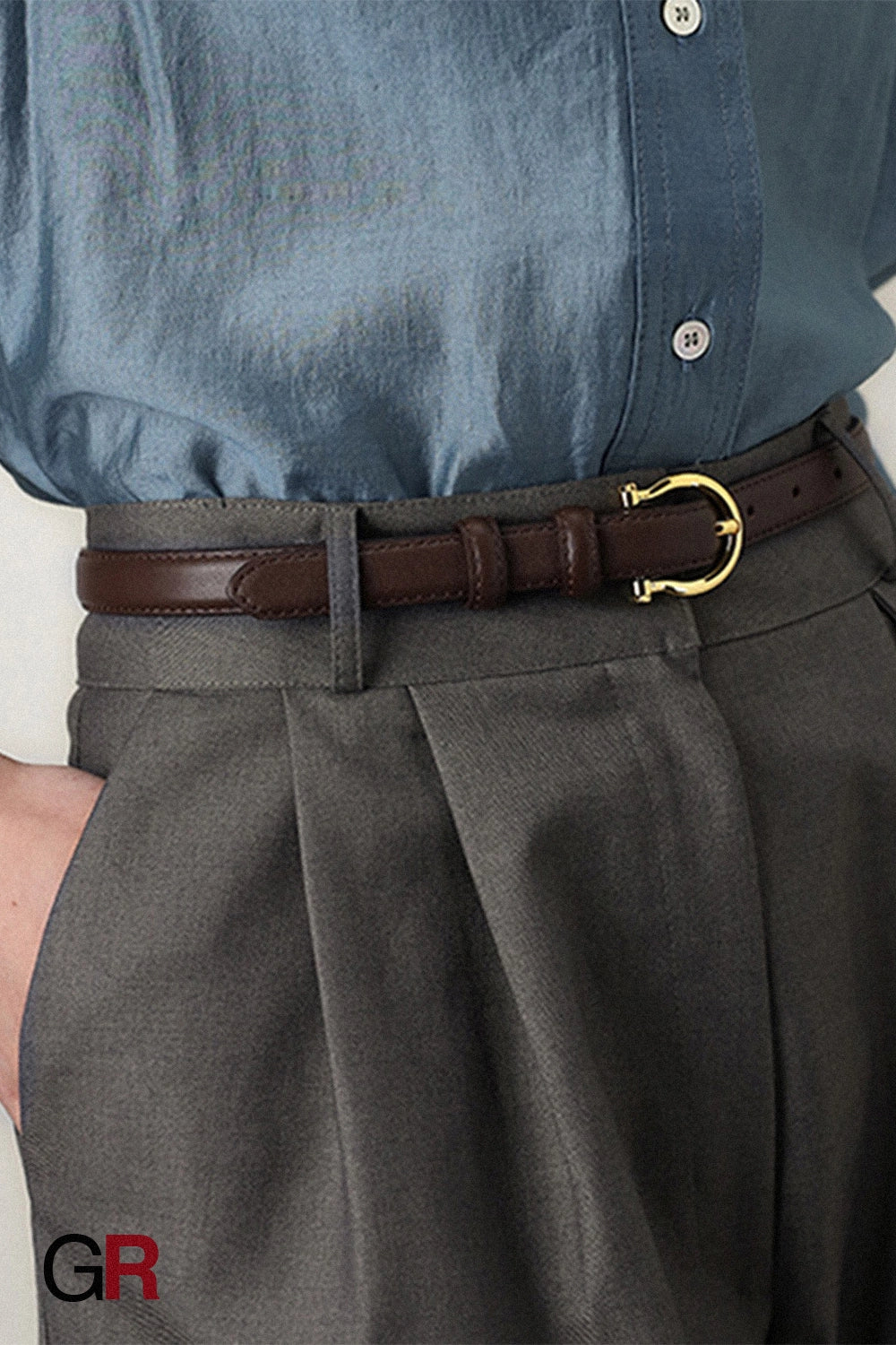 Ceinture Héritage Brun Équestre