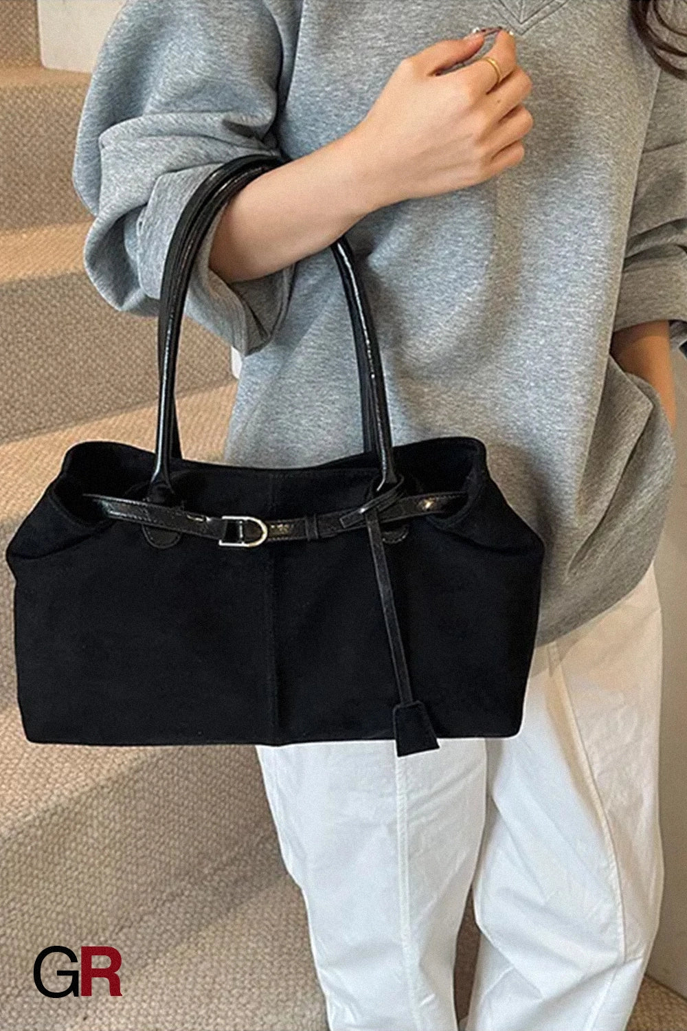 Retro Large-capacity Suede Shoulder Tote Bag