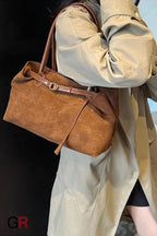 Retro Large-capacity Suede Shoulder Tote Bag
