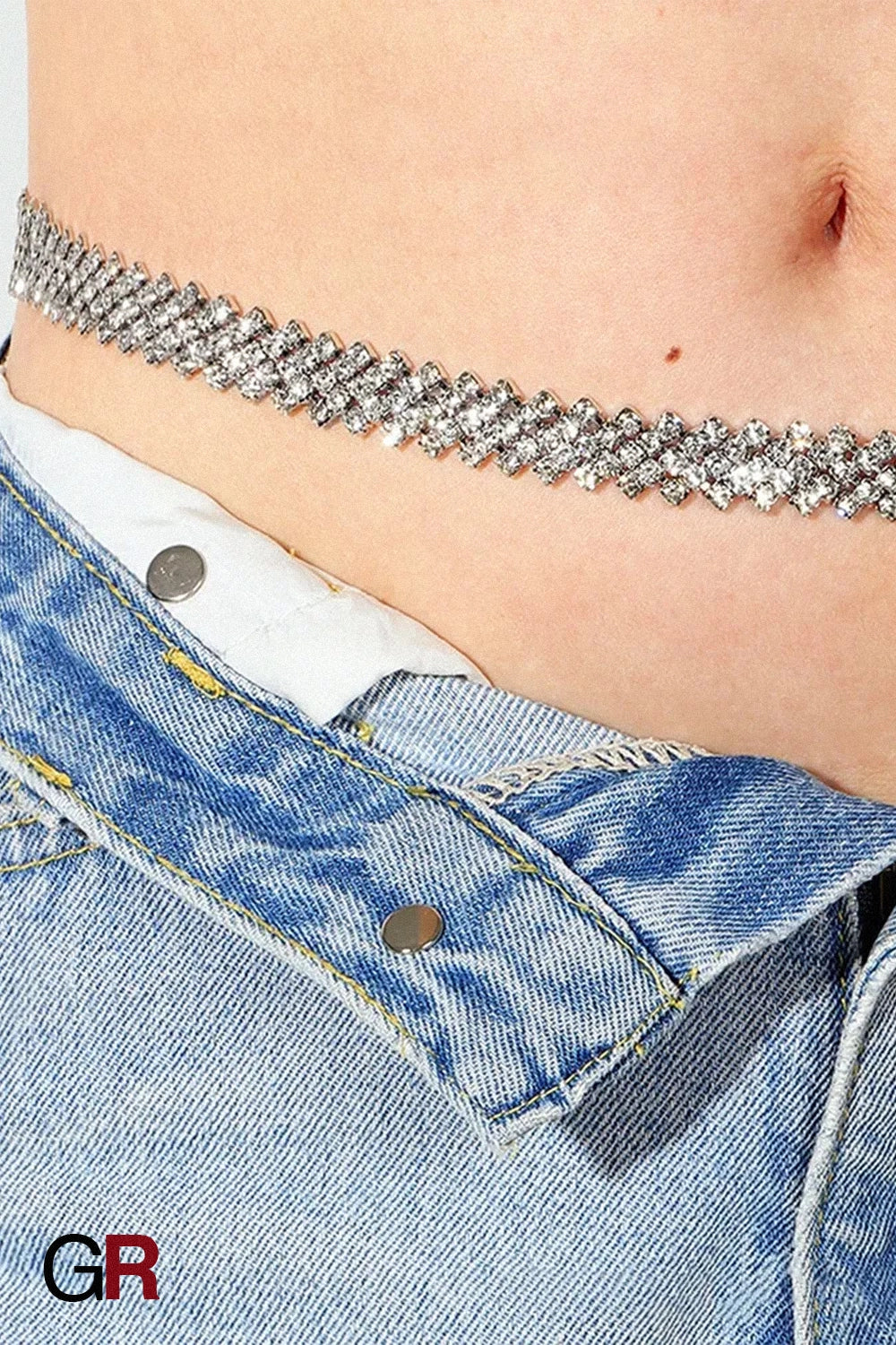 ARIELLA RHINESTONE CHAIN BELT