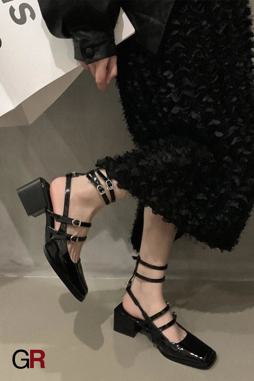 Amélie Rouge Strap Heels