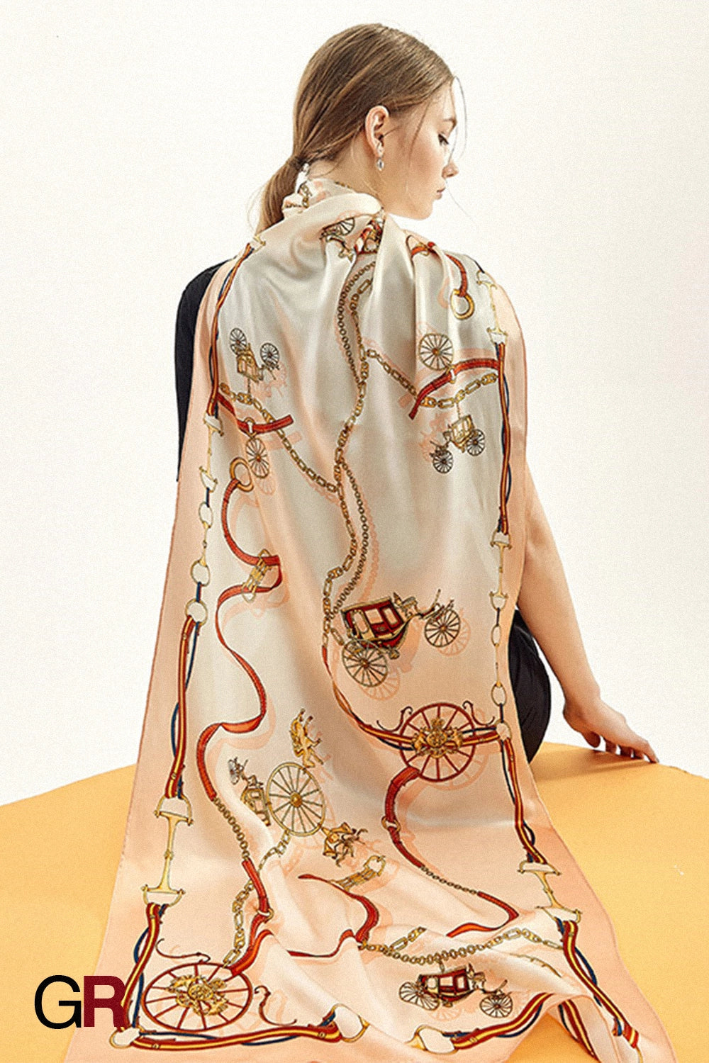 Azure Jardin Silk Scarf