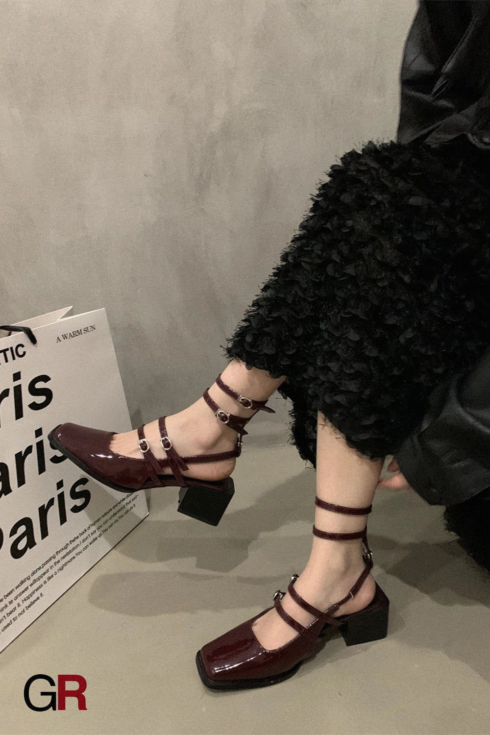 Amélie Rouge Strap Heels