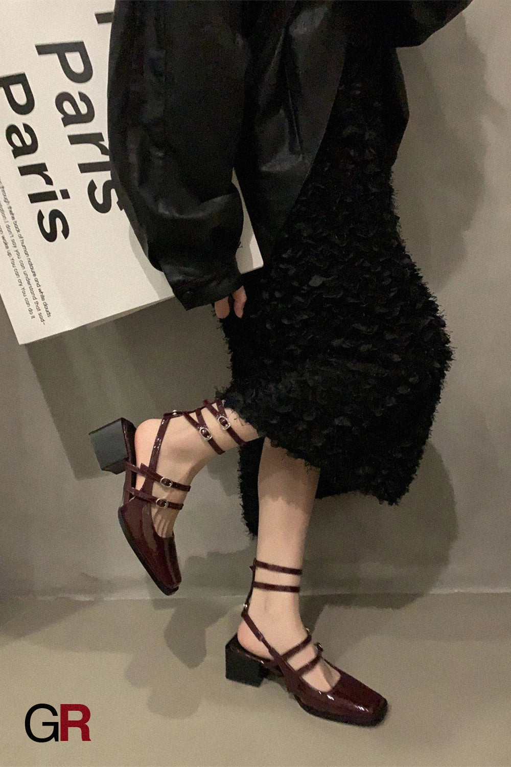 Amélie Rouge Strap Heels