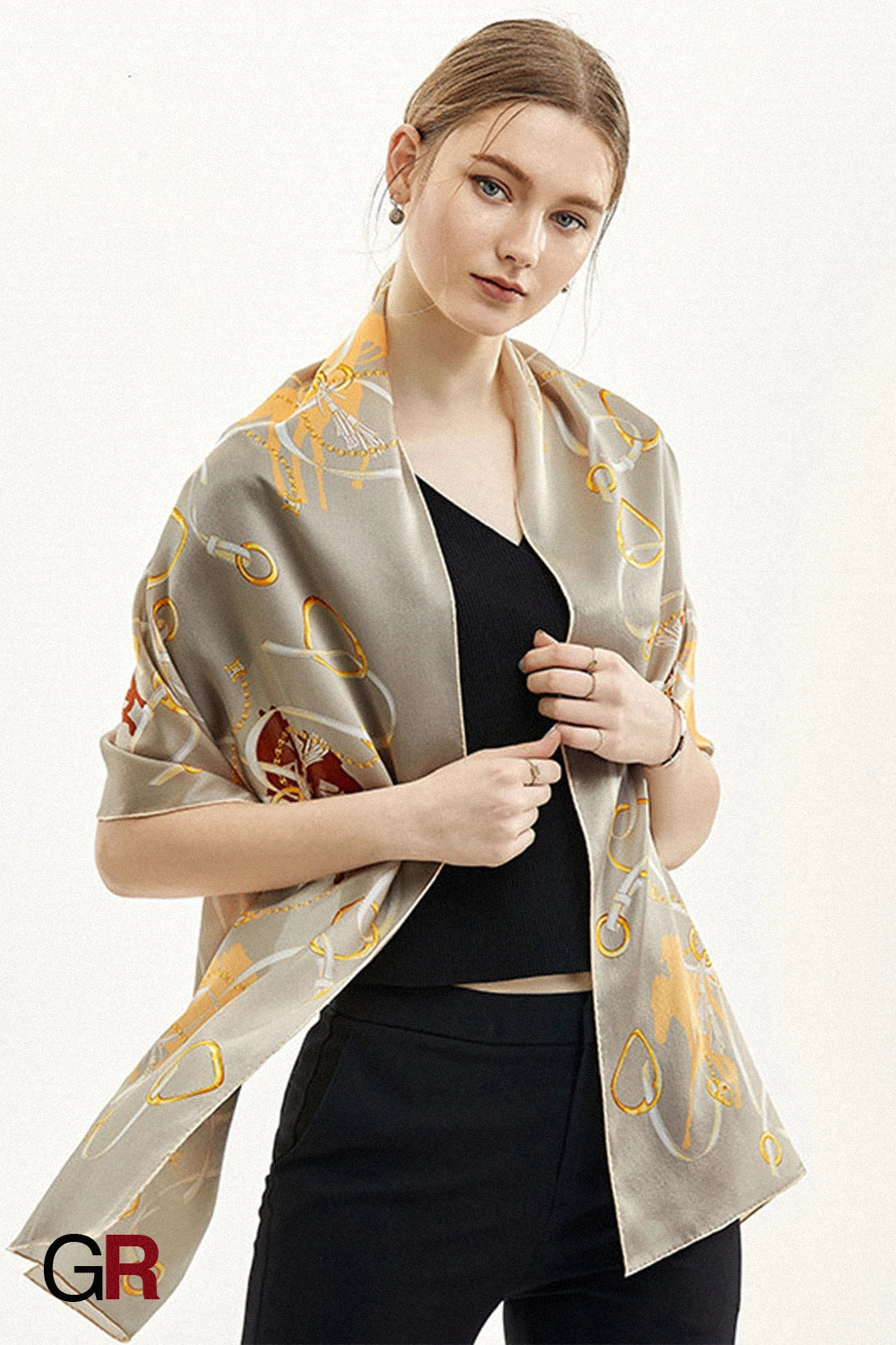 Azure Jardin Silk Scarf