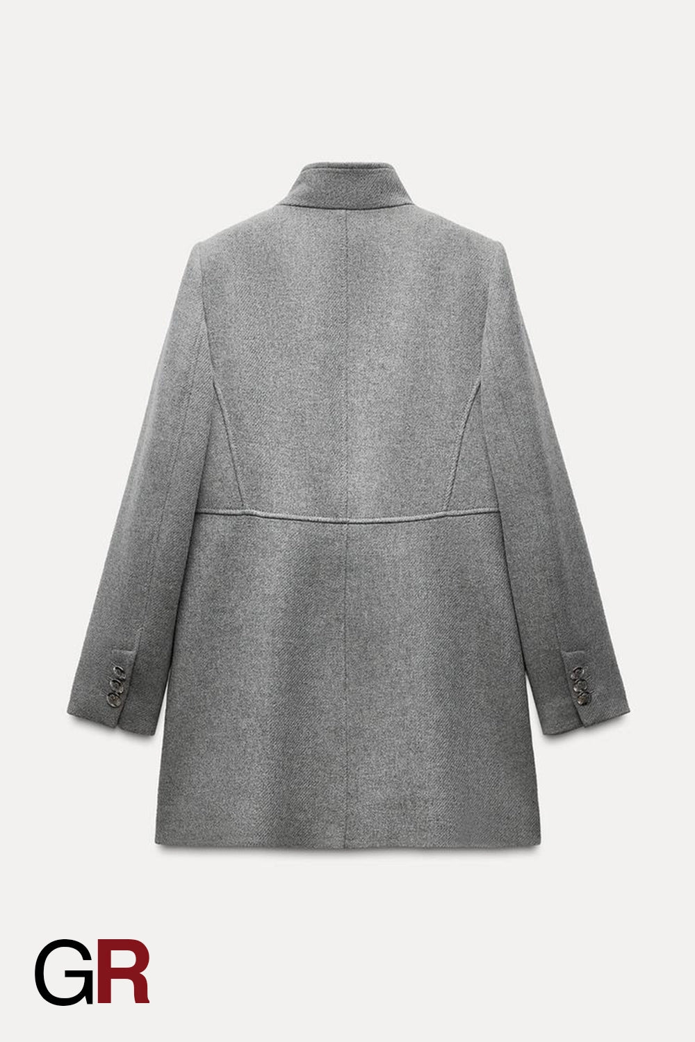 Timeless Double-Breasted Blended Grey Coat for Women - GlamoROZ