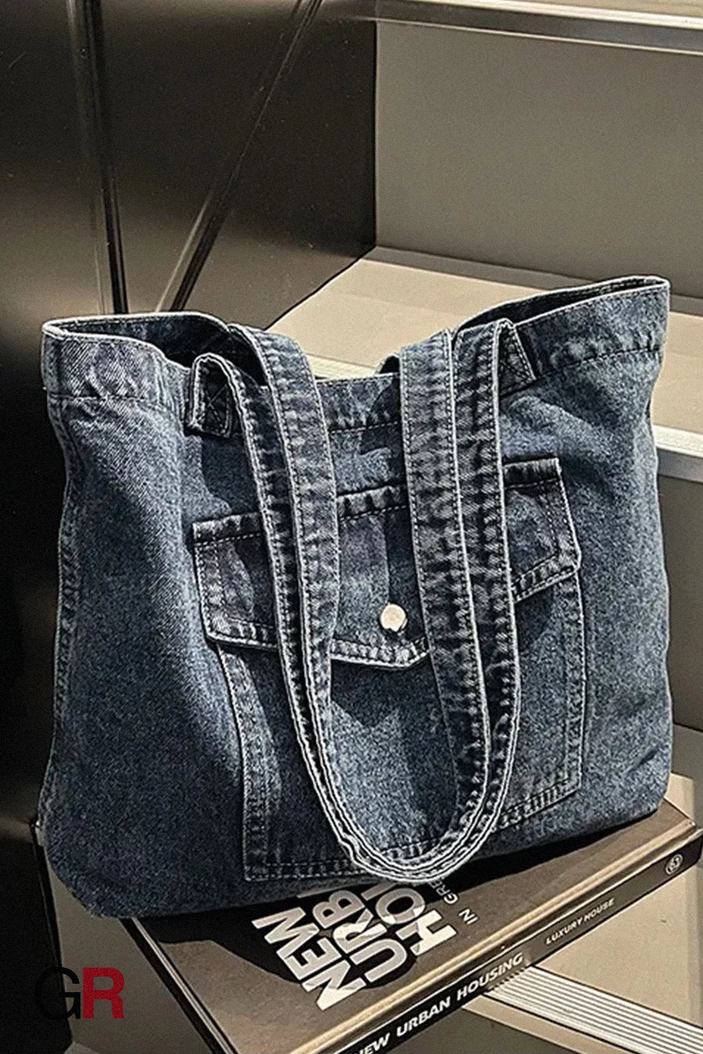 Denim Shoulder Bag Large Capacity Shopping Bag Tote Bag