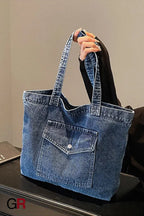 Denim Shoulder Bag Large Capacity Shopping Bag Tote Bag