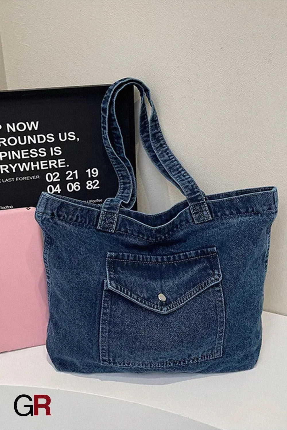 Denim Shoulder Bag Large Capacity Shopping Bag Tote Bag
