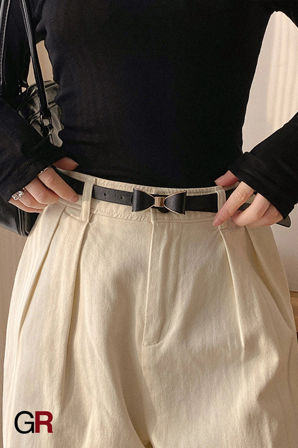 NOIR BOW BELT
