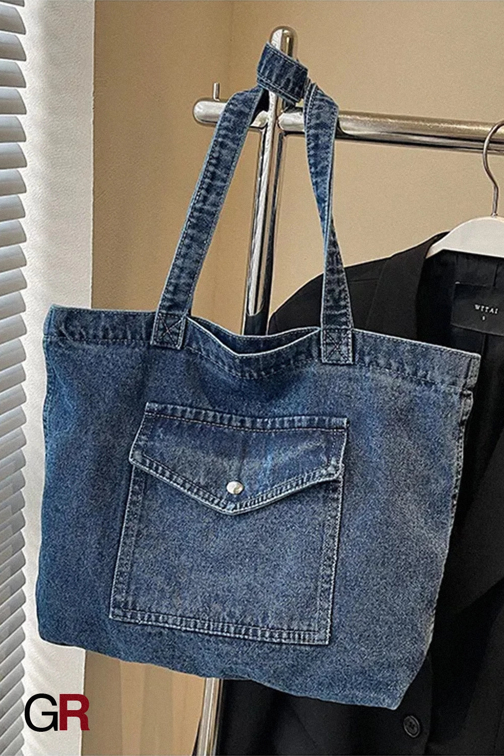 Denim Shoulder Bag Large Capacity Shopping Bag Tote Bag