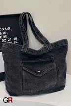 Denim Shoulder Bag Large Capacity Shopping Bag Tote Bag