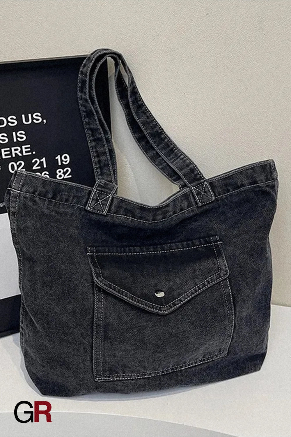 Denim Shoulder Bag Large Capacity Shopping Bag Tote Bag