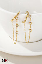Celeste Drop Chain Earrings