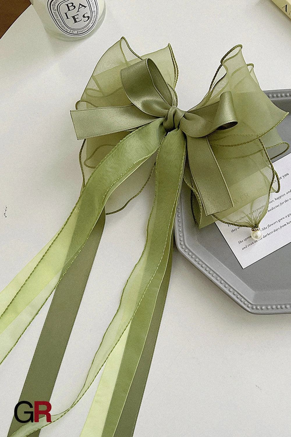 Celestine Blush Bow Clip