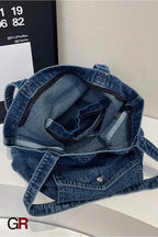 Denim Shoulder Bag Large Capacity Shopping Bag Tote Bag