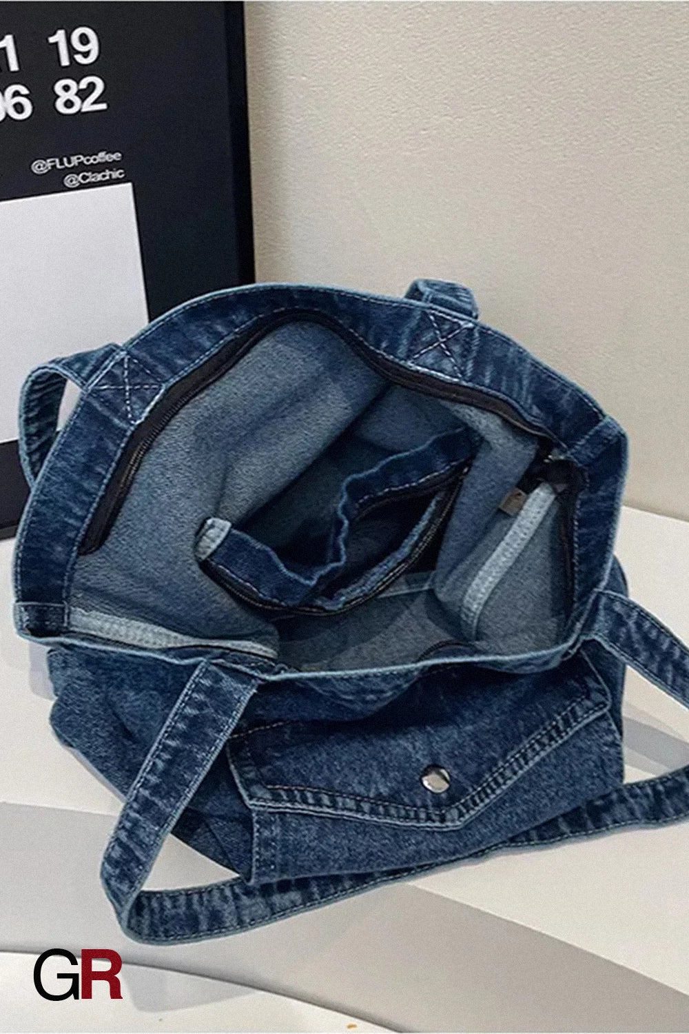 Denim Shoulder Bag Large Capacity Shopping Bag Tote Bag