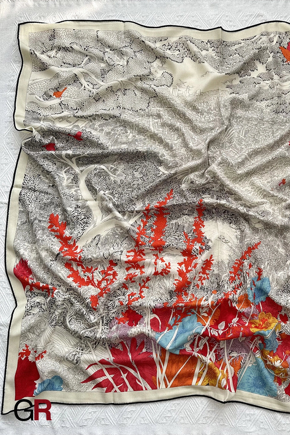 Renaissance Garden Silk Wrap