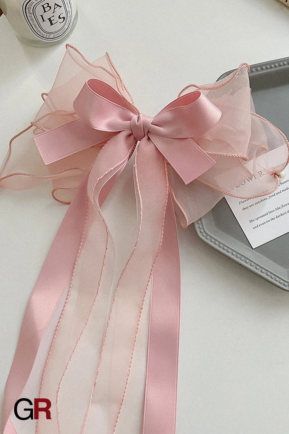 Celestine Blush Bow Clip