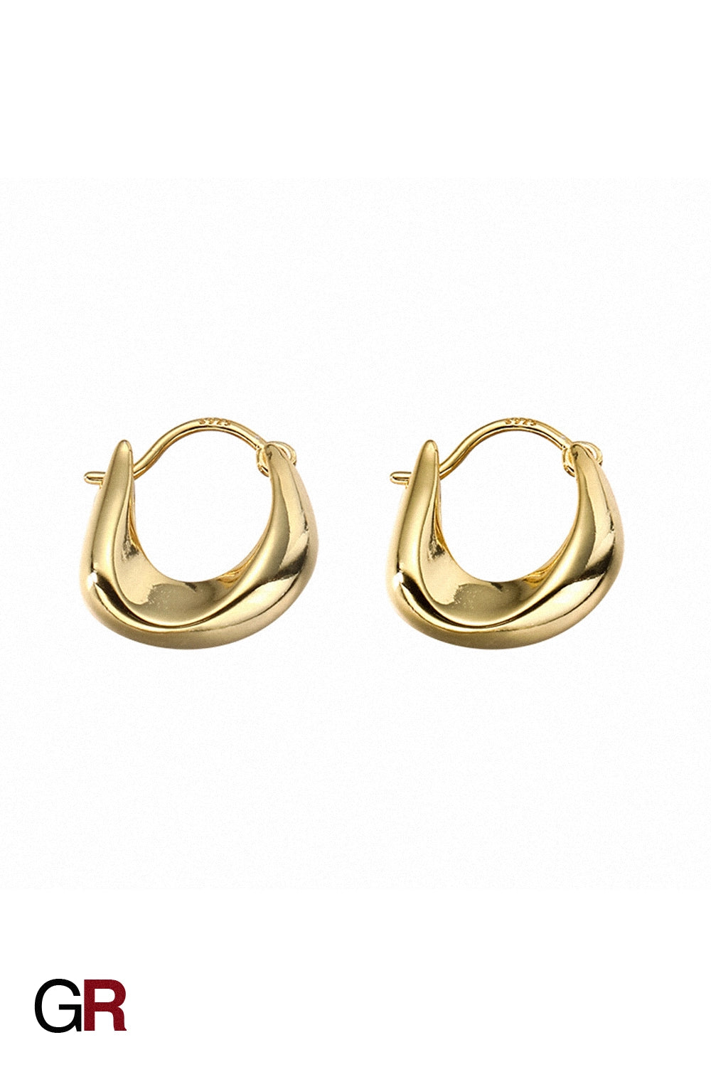 Aurora Sculpted Silver Hoops