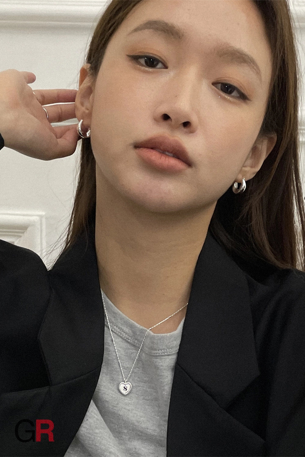 Aurora Sculpted Silver Hoops