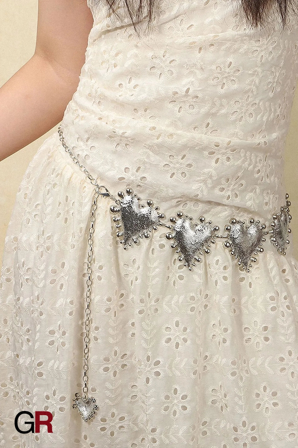 CORAZÓN SILVER HEART CHAIN BELT