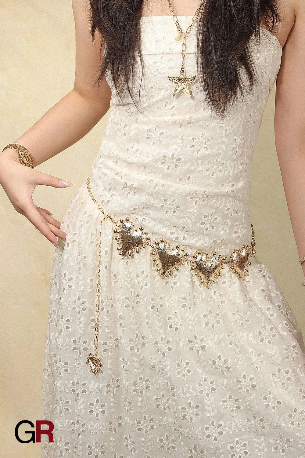 CORAZÓN SILVER HEART CHAIN BELT