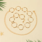 Luxury Circle Metal Waist Chain Belt - GlamoROZ