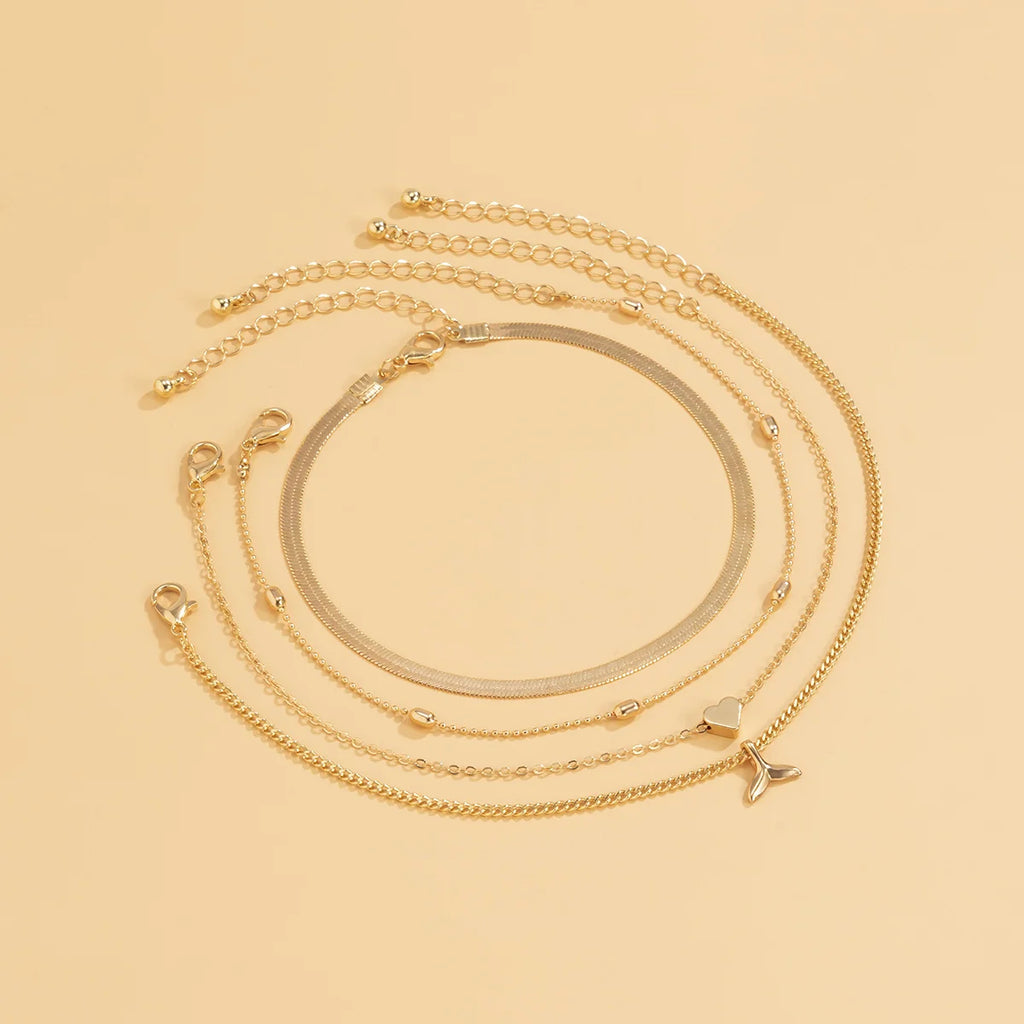 En Vogue Fishtail Anklet - GlamoROZ