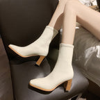White French Style Autumn And Winter Mid-calf Fashion Snow Boots