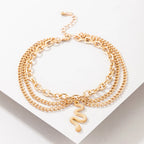 Exquisite Serpentine Multilayer Anklet - GlamoROZ
