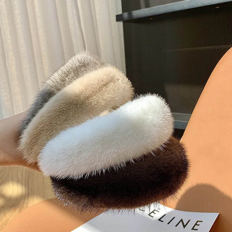 Velvet Luxe Mink Headband - GlamoROZ