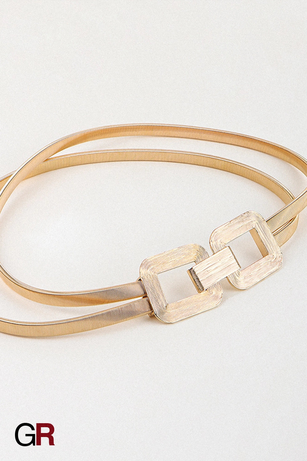 AURORA SCULPTED METALLIC BELT