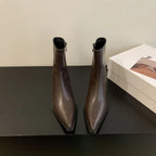 Short Heel High Heels Boots - GlamoROZ